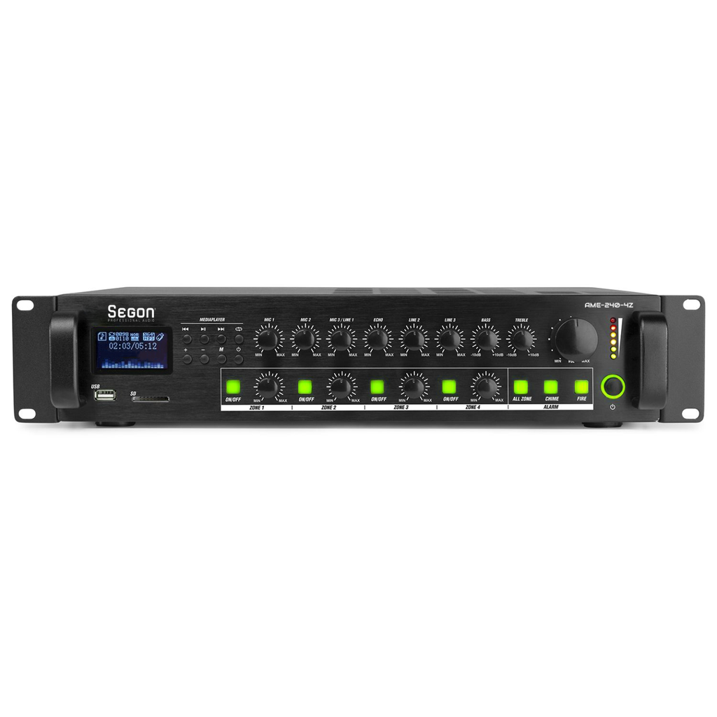 RONDSON AME2404Z Ampli 0-100v 4 Zones 240W Bluetooth